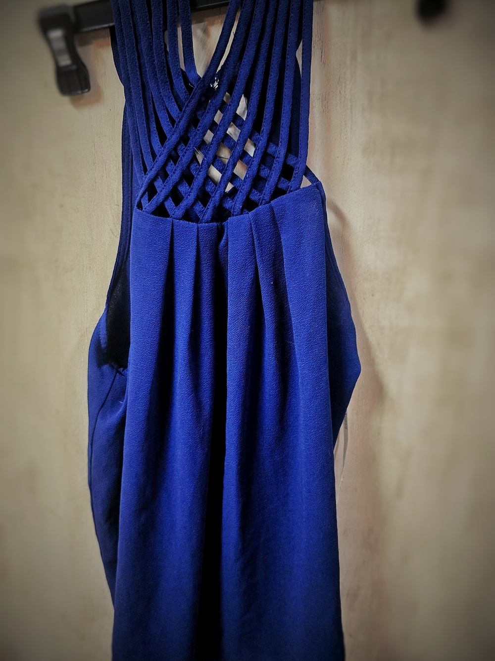 Sweet Wanderer Royal Blue Strappy Back Blouse